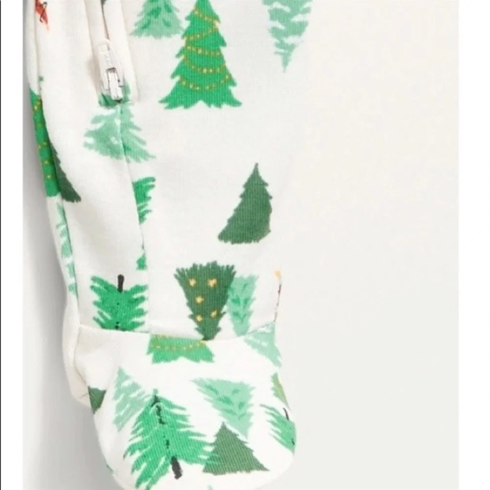 Mommy & Me Matching Christmas Tree Elf Toddler Footy PJ & XS PJ Pant Bundle Set